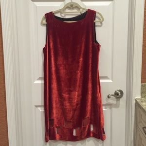 Jean Paul Gaultier red satin dress