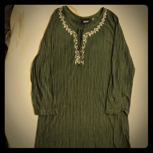 Lovely green blouse with beautiful embroidery