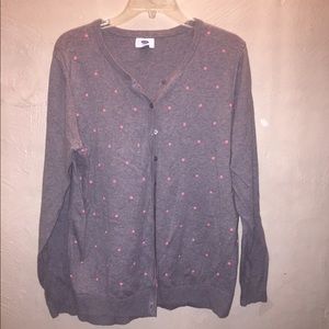 Lightweight cardigan from Old Navy, pink and gray!