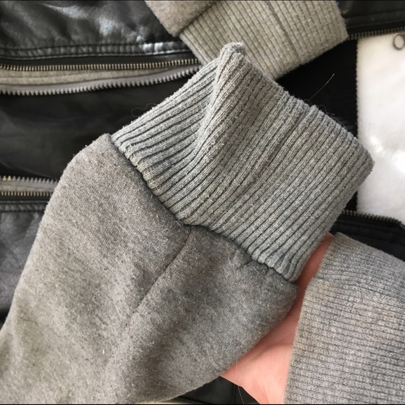 La Hearts leather sweatshirt jacket - Picture 3 of 4