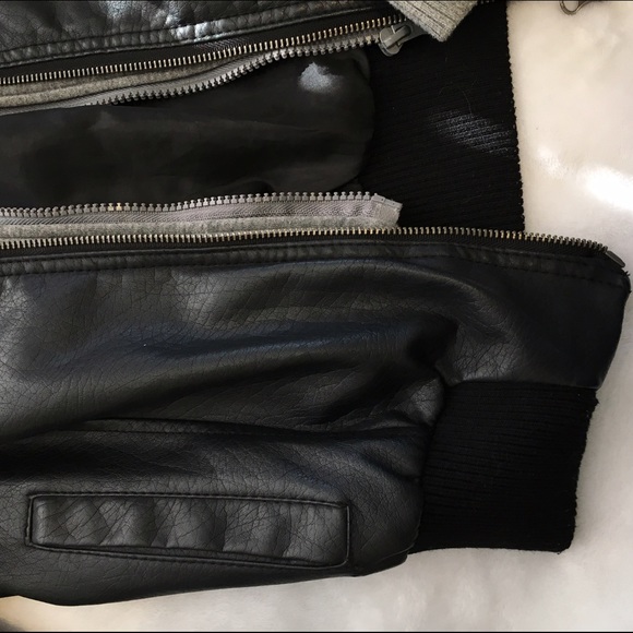 La Hearts leather sweatshirt jacket - Picture 4 of 4