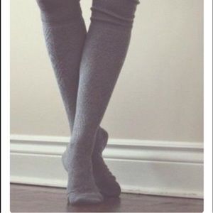 Burberry Grey Knee High Socks