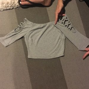 Grey crop top