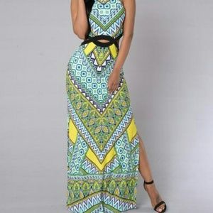 Caribbean Mint Maxi Dress