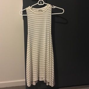 White striped t shirt dress