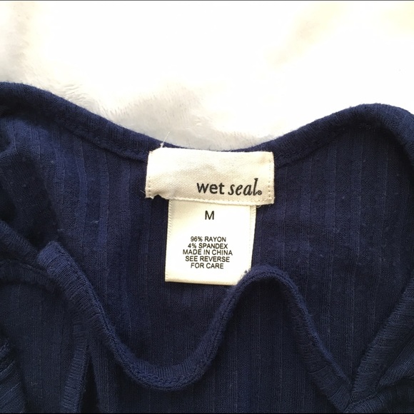 Navy Blue Cross front Bodysuit - Picture 4 of 4