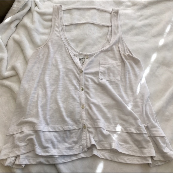 White Flowy Top