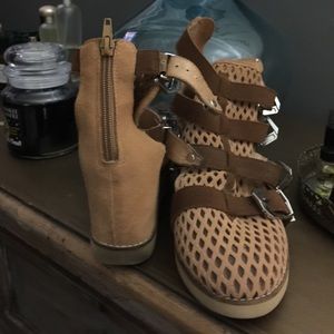 Jeffrey Campbell suede wedge sneaker