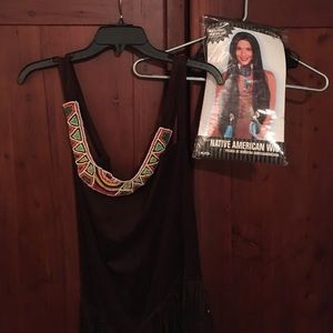 Halloween Indian dress and long black hair