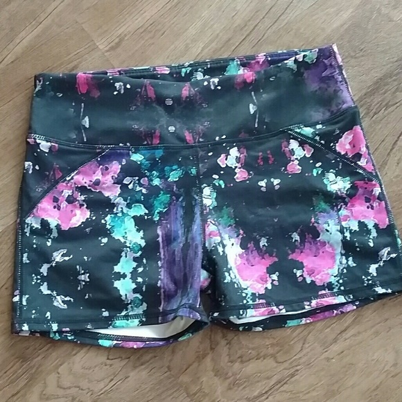 Fabletics Paint Splat Moro Compression Shorts