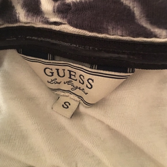 Guess Black & White Cheetah Print Strapless Dress - Picture 3 of 3