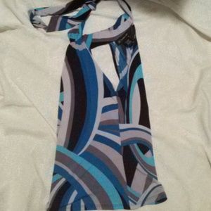 Beautiful INC print blouse with cut out