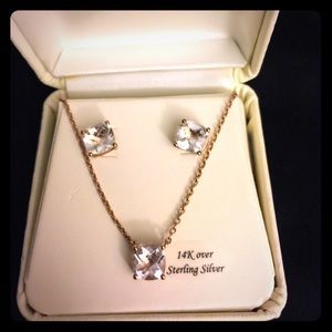 Earrings and necklace