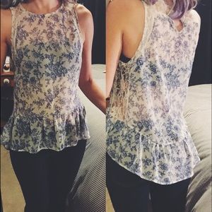Sheer patterned top