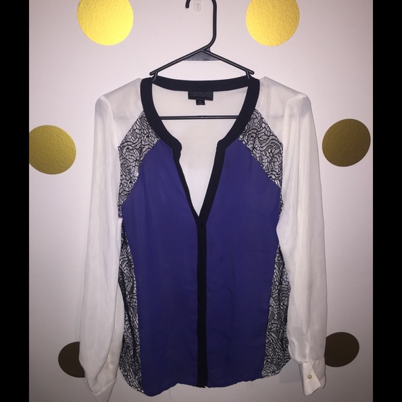 Lace button down