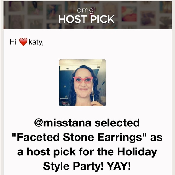 ๐HP 11-12-16๐Faceted Stone Earrings๐ - Picture 3 of 3