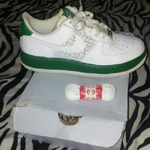 Air force 1 white & green
