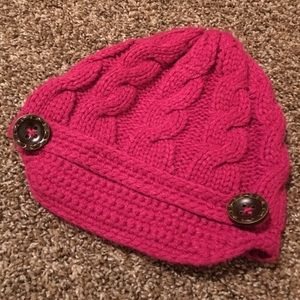 Adorable pink beanie!