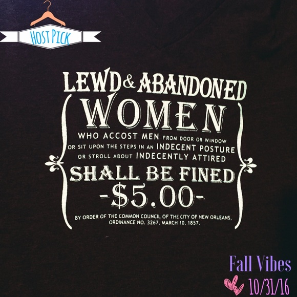 Tops - 🎉HP🎉 V-Neck "Lewd Women" t-shirt