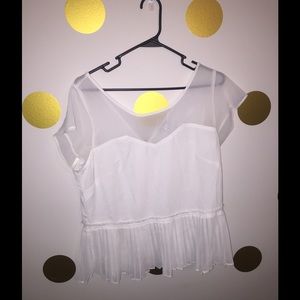 Sheer peplum top