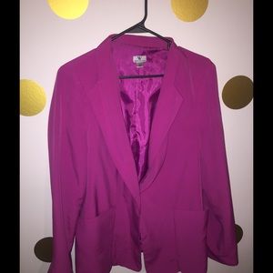 Hot pink blazer!