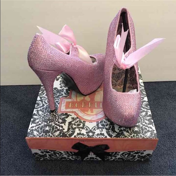 Bordello TEEZE Rhinestone Platform Pump