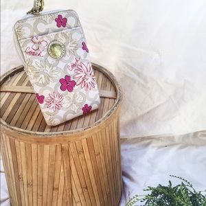 Coach Floral Wristlet
