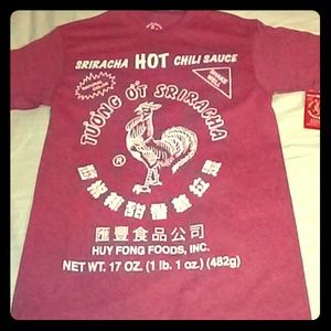 NWT Sriracha red t shirt authentic hot sauce