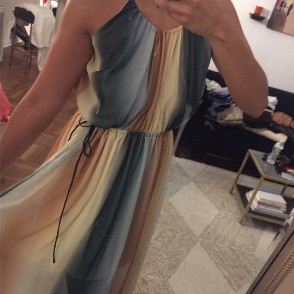 Multicolor Maxi Dress w Ties