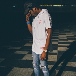 1/2 White Opps " Fools Paradise Outfitters" Hoodie