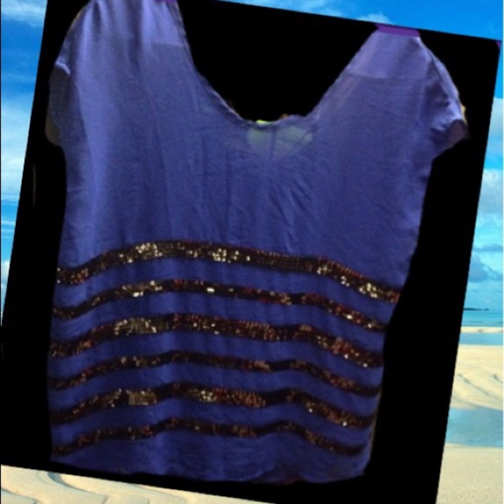 a.n.a blue dress top.