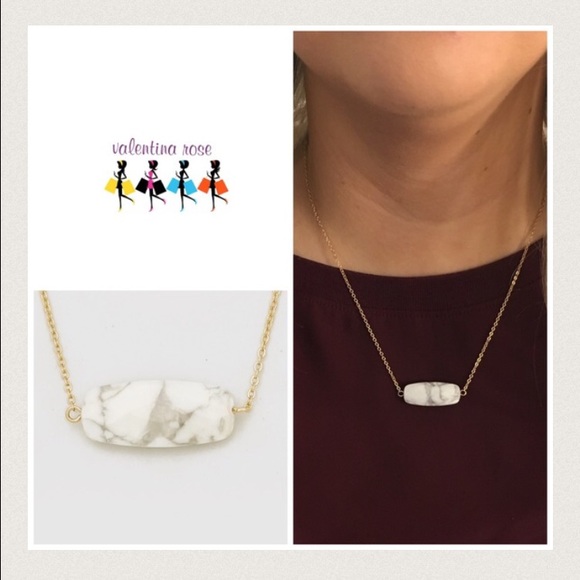 (marble)natural stone necklace - Picture 3 of 3