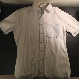 Distressed American Apparel short sleeve button up