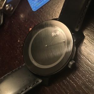 Blk/blk movado watch