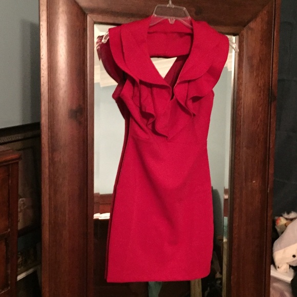 NWT Sexy Red Halter Top Dress