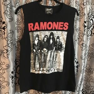 Ramones black muscle tee size small