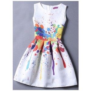 Never worn unique paint dress