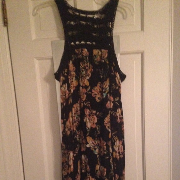 O'Neill floral maxi dress with crochet detail