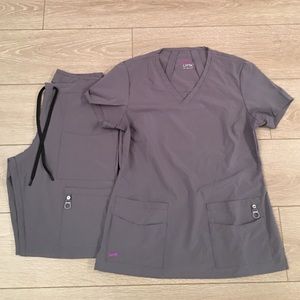 Lynx dark/Steel gray scrubs