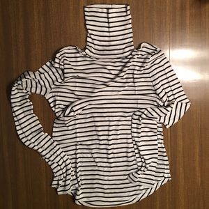 NEW 10% JCrew Collection Turtleneck Stripe T-Shirt