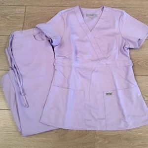 Grey's Anatomy periwinkle/light purple scrubs