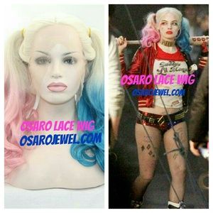 Lace front wig.Real harley Quinn lace front wig