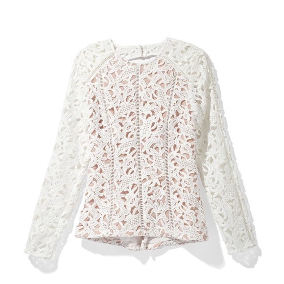 1 Left!! Stylerstalker White Lace Top - Picture 2 of 4