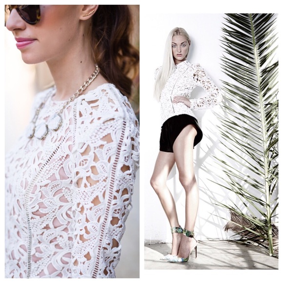 1 Left!! Stylerstalker White Lace Top - Picture 3 of 4