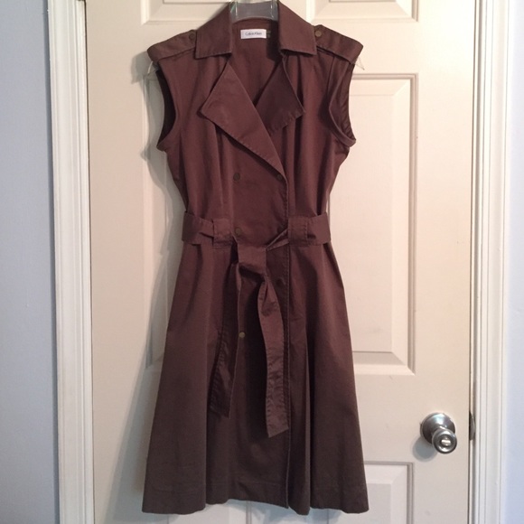Smart-sSexy, Double-Breasted olive green dress.