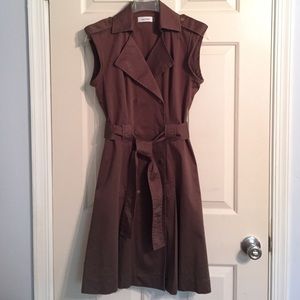Smart-sSexy, Double-Breasted olive green dress.