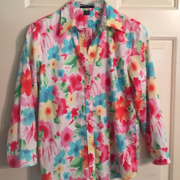 Chaos colorful button down blouse