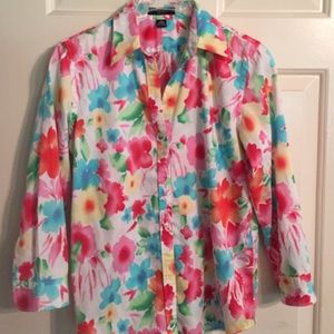 Chaos colorful button down blouse