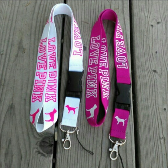 2 New Love Pink Lanyards