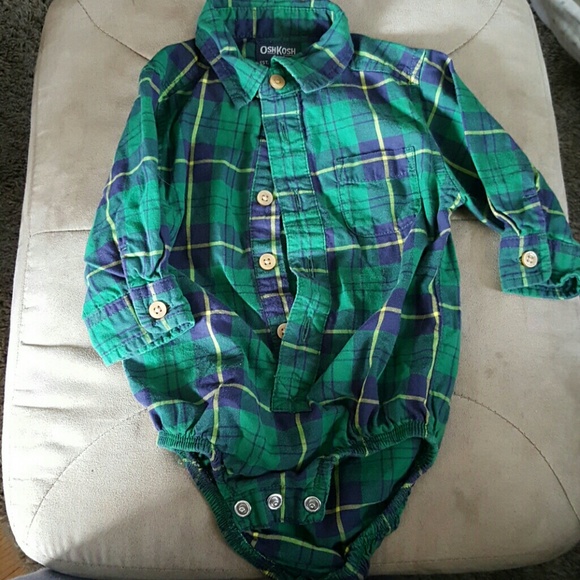 Osh Kosh 6 month flannel onesie